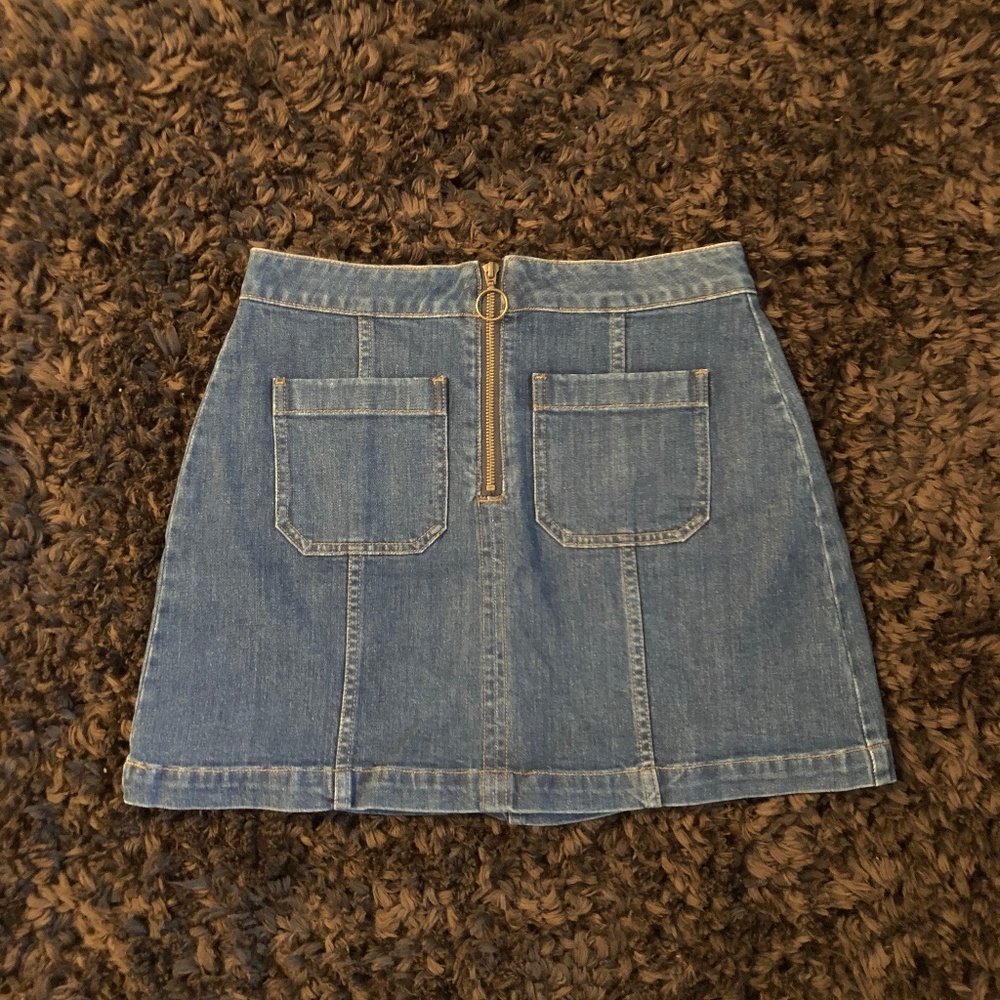 Madewell Zip Denim Mini Skirt